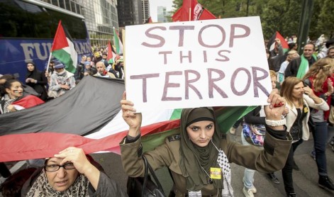 Protestas en Bélgica en solidaridad con palestinos