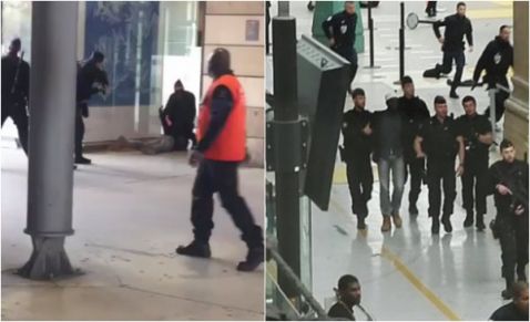 Hombre armado con cuchillo causa conato de pánico en estación de París