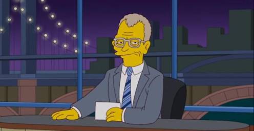 Los Simpsons presentan homenaje a David Letterman