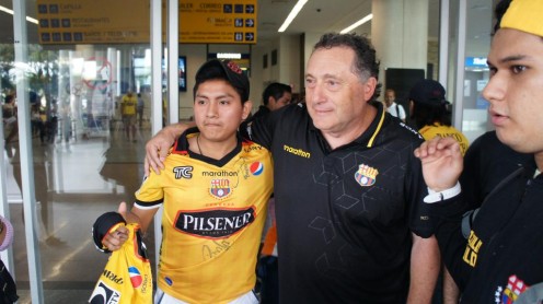 El equipo del Barcelona Sporting Club llegó a la ciudad de Guayaquil