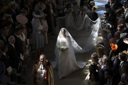 Meghan Markle lució un vestido sencillo en su boda