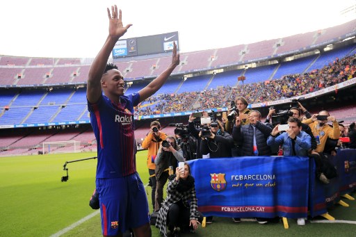 Yerry Mina sorprendió a todos en su presentación con el FC Barcelona