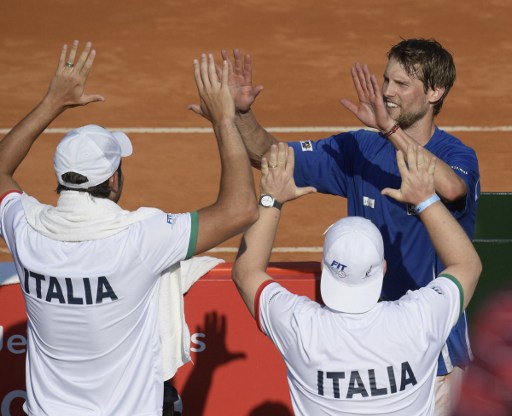 Italia se adelanta 2-0 ante el vigente campeón de la Copa Davis