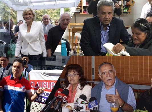 Cuatro candidatos presidenciales iniciaron su campaña electoral en Quito