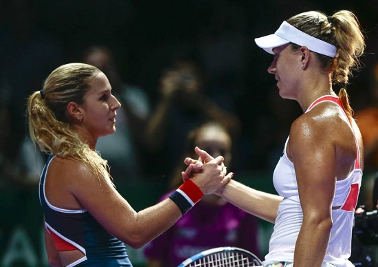 Cibulkova y Kerber avanzan a semifinales del Masters WTA de Singapur
