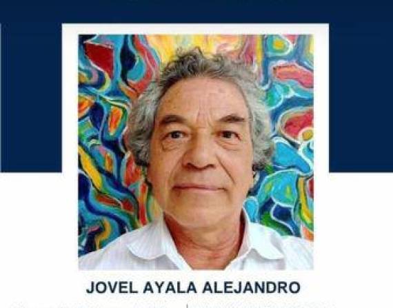 El cartel con la imagen de Jovel Ayala Alejandro.