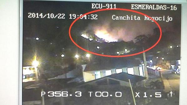 Incendio afecta a Las Palmas, Esmeraldas