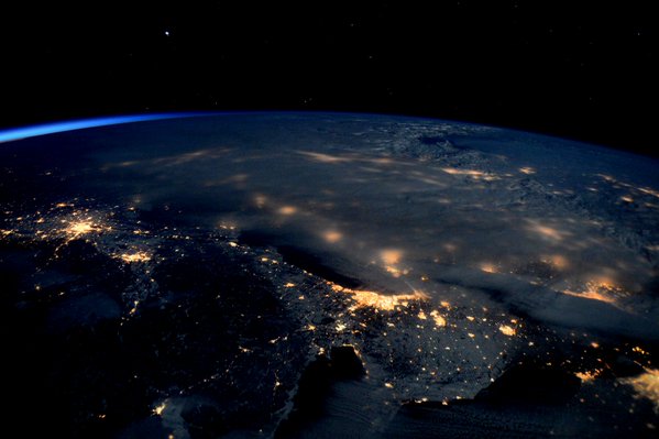 Astronauta tuitea fotos de la gran tormenta en EE.UU. desde la EEI