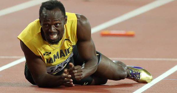 Bolt se lesiona en última carrera como profesional