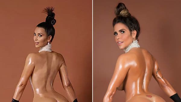 Una candidata a Miss BumBum recreó una icónica foto de Kim Kardashian