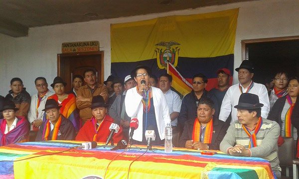 Pachakutik oficializa precandidatura de Tibán a la presidencia