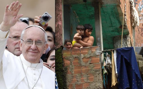 El papa Francisco en la &quot;Franja de Gaza&quot; de Río de Janeiro
