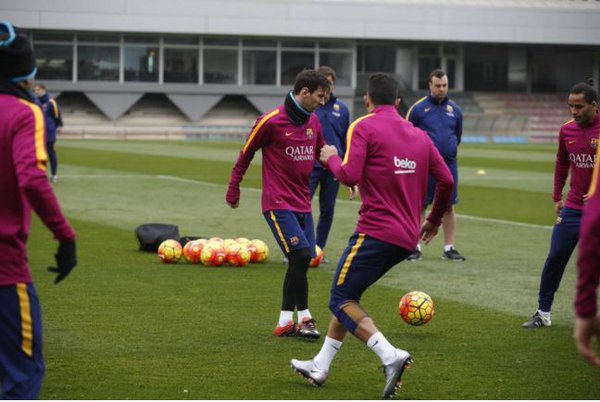 Messi vuelve a entrenar tras operación