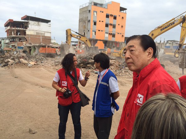 Presidente de Federación Internacional de Cruz Roja recorrió zonas afectadas por terremoto