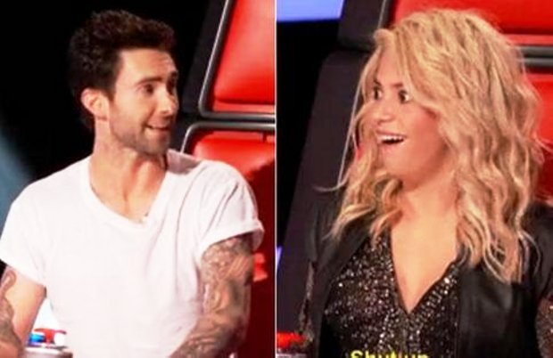 Adam Levine manda a callar a Shakira en The Voice