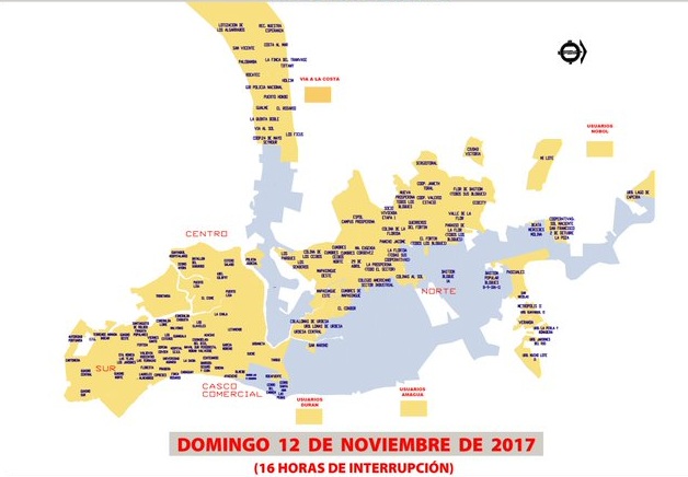 16 horas sin agua estará parte de Guayaquil y tres cantones aledaños