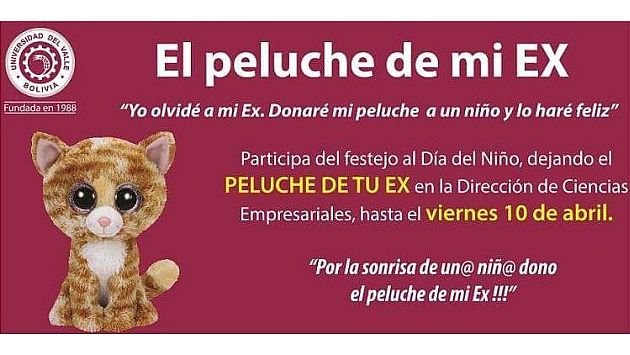 Recolectan en Bolivia peluches regalados por exnovios para donarlos a niños
