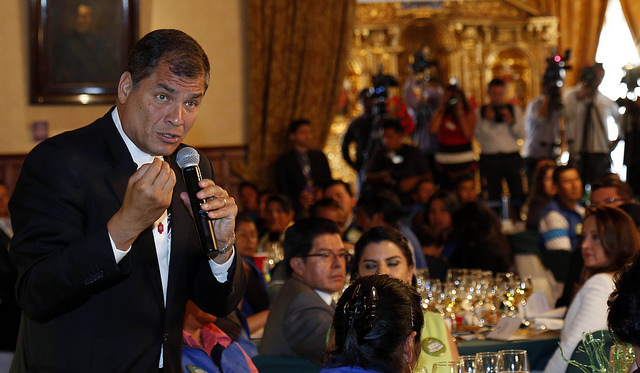 Presidente Correa prevé semana difícil tras anuncio de protestas