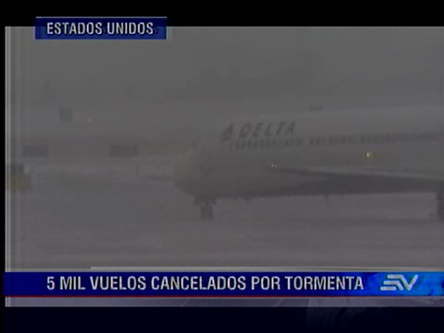 Se cancelan vuelos en EE.UU. debido a tormenta invernal