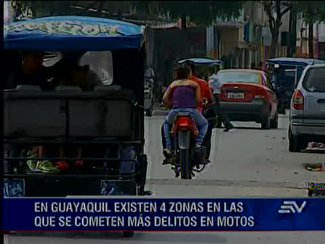 Identifican en Guayaquil 4 zonas en las que se cometen más delitos en motos