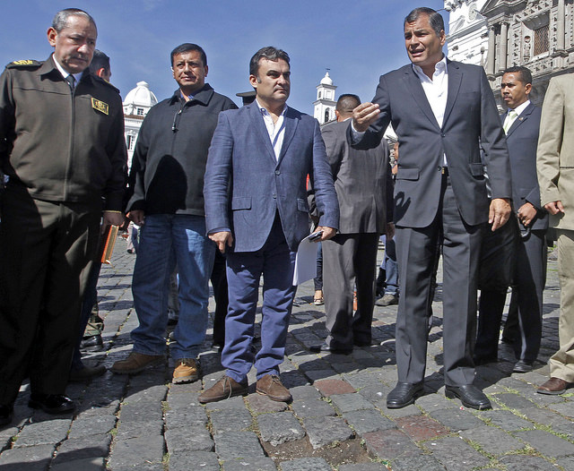 Correa evaluó daños causados por movilizaciones
