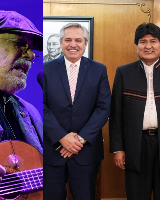 Imagen de Silvio Rodríguez, Evo Morales y Alberto Fernández. Firmaron una carta para pedir la liberación de Jorge Glas.