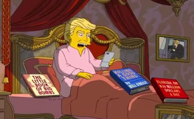 “Los Simpsons” bromean sobre los primeros 100 días de Trump