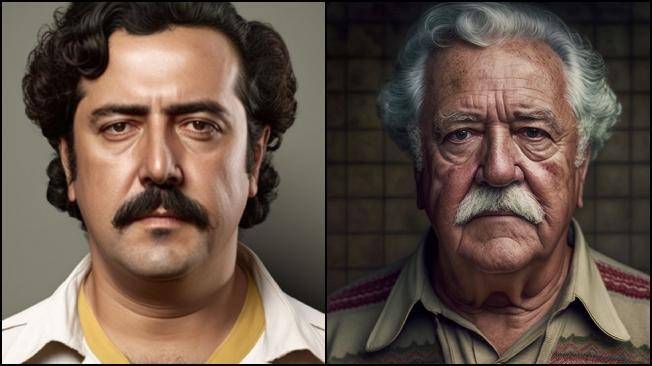A sus 74 años y según la Inteligencia Artificial, Pablo Escobar tendría este aspecto.