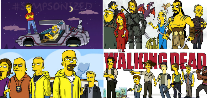Grandes series y películas “Simpsonizadas”