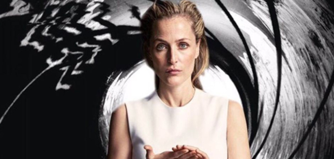 Bond, Jane Bond, el afiche que muestra a Gillian Anderson como la primera agente 007