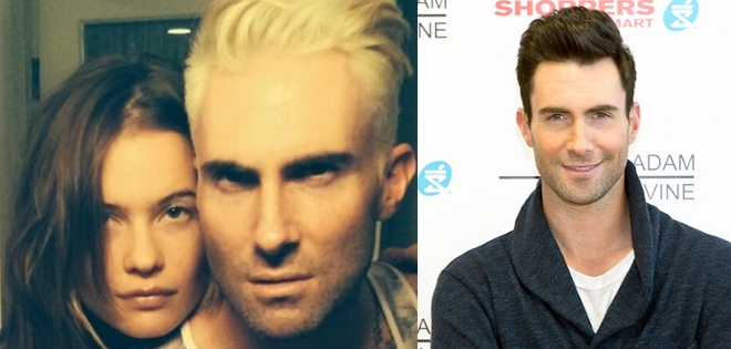 Fans de Adam Levine furiosas por su cambio de look a rubio