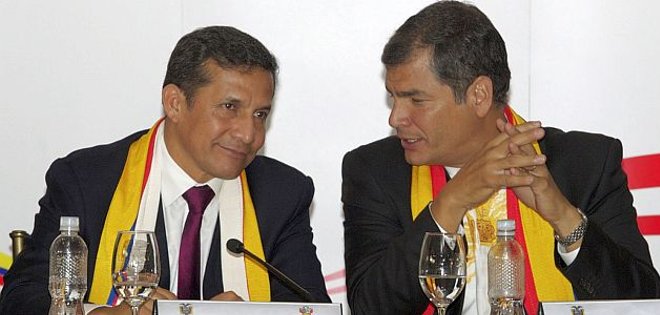 Correa y Humala se reunirán mañana en cita binacional en Ecuador