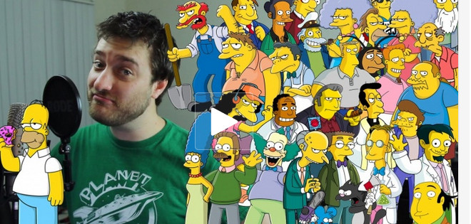 El imitador de 33 personajes de los Simpsons arrasa en Internet