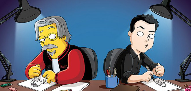 Los creadores de Los Simpson y Padre de Familia se dibujaron mutuamente