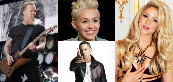 Metallica, Eminem, Miley Cyrus y Shakira ingresan a los Guinness