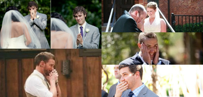 Fotos: Mira la reacción de estos novios al ver a sus hermosas novias