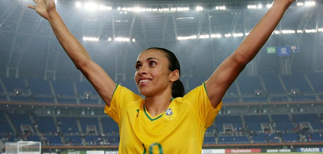 Marta de Brasil es la máxima goleadora de la historia de los mundiales femeninos
