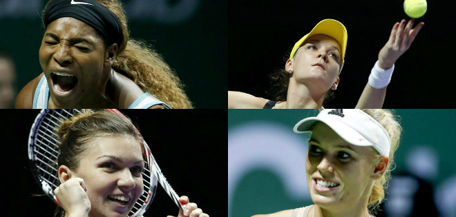 Williams-Wozniacki y Halep-Radwanska, semifinales del Masters