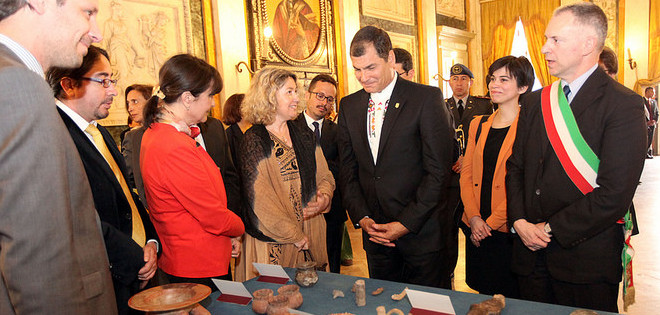 Ecuador recupera piezas arqueológicas en Génova
