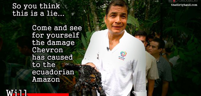 Correa retó a The Economist a comprobar daños causados por Chevron en Amazonia