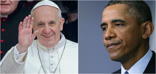 Papa espera primera visita de Obama