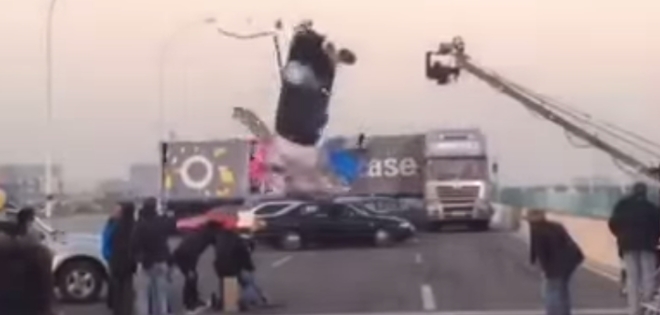(VIDEO) Terrible accidente captado durante el rodaje de una película