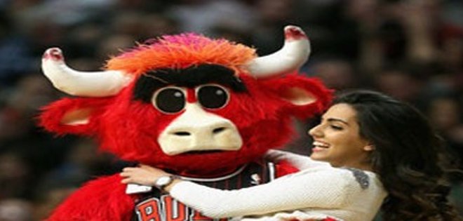 Mascota de Chicago Bulls se roba una novia