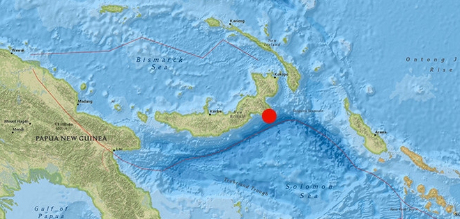 Sismo de magnitud 7,4 sacude Papúa Nueva Guinea