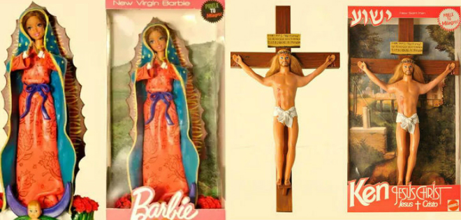 Exposición con Ken como Jesús y Barbie como la Virgen genera amenazas