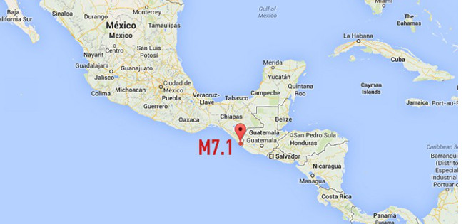 México y Guatemala registran un terremoto de magnitud 7,1