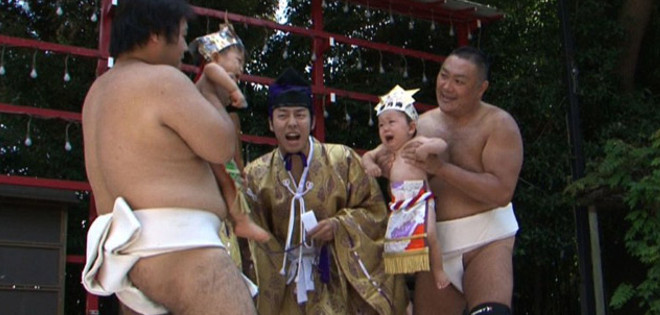 Competición de llantos de bebés, un ritual en Japón