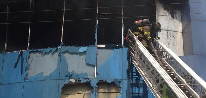 Incendio de gran magnitud en el centro de Machala