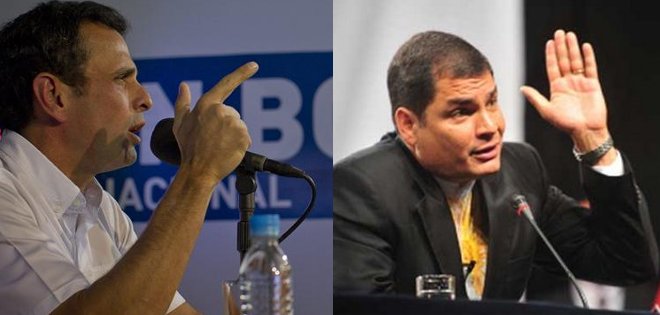 Capriles pide a Correa que “no se meta en los asuntos internos de Venezuela”