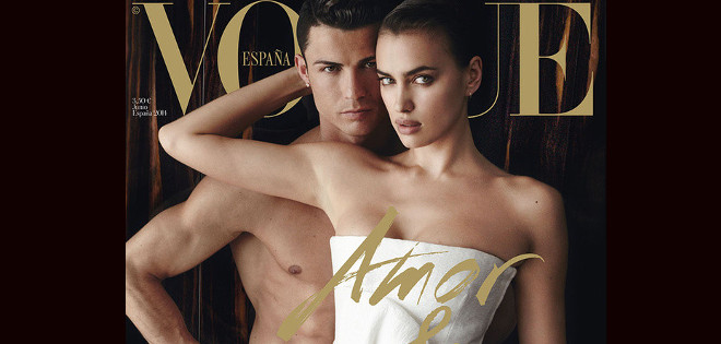 Cristiano Ronaldo se desnuda y posa junto a Irina Shayk para la portada de Vogue
